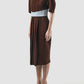 Brown Avy short-sleeved midi dress