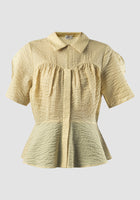 Yellow Wavy short-sleeved shirt