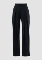 Trefoil navy pleated pants