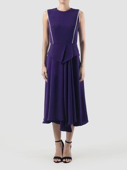 Purple Lou sleeveless midi dress