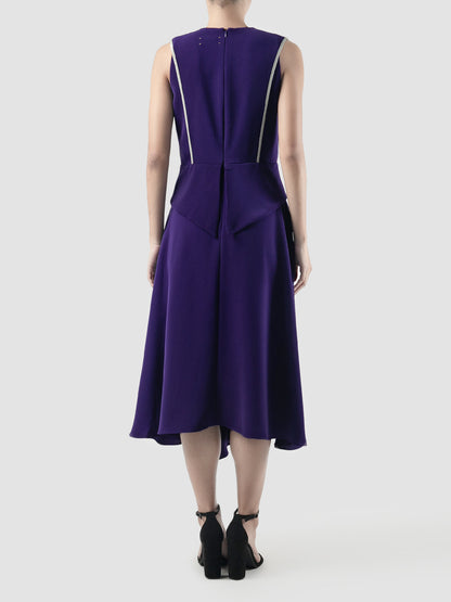 Purple Lou sleeveless midi dress