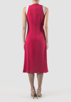 Fuchsia Penta two-toned midi dress