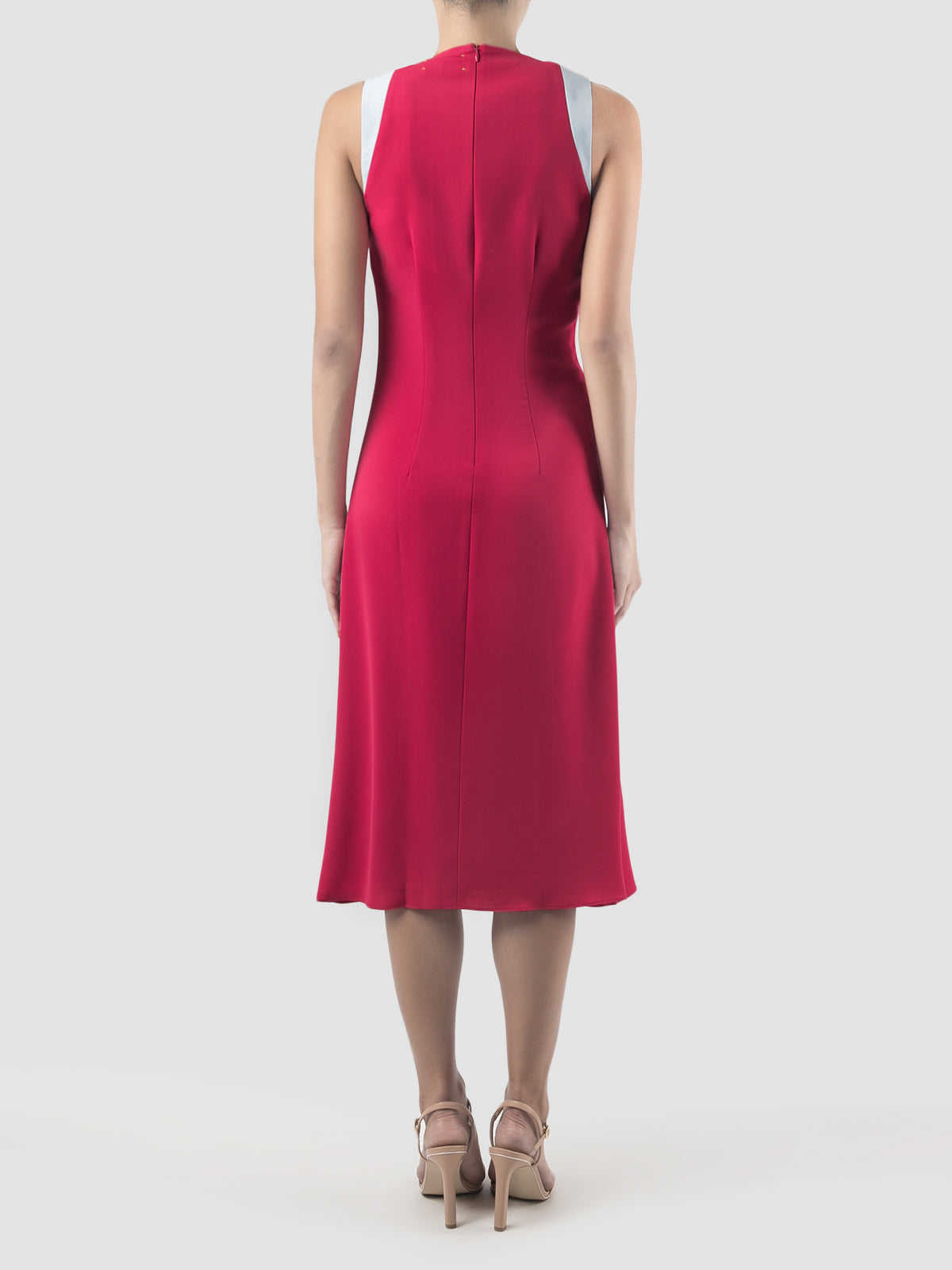 Fuchsia Penta two-toned midi dress