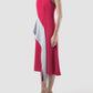 Fuchsia Penta two-toned midi dress