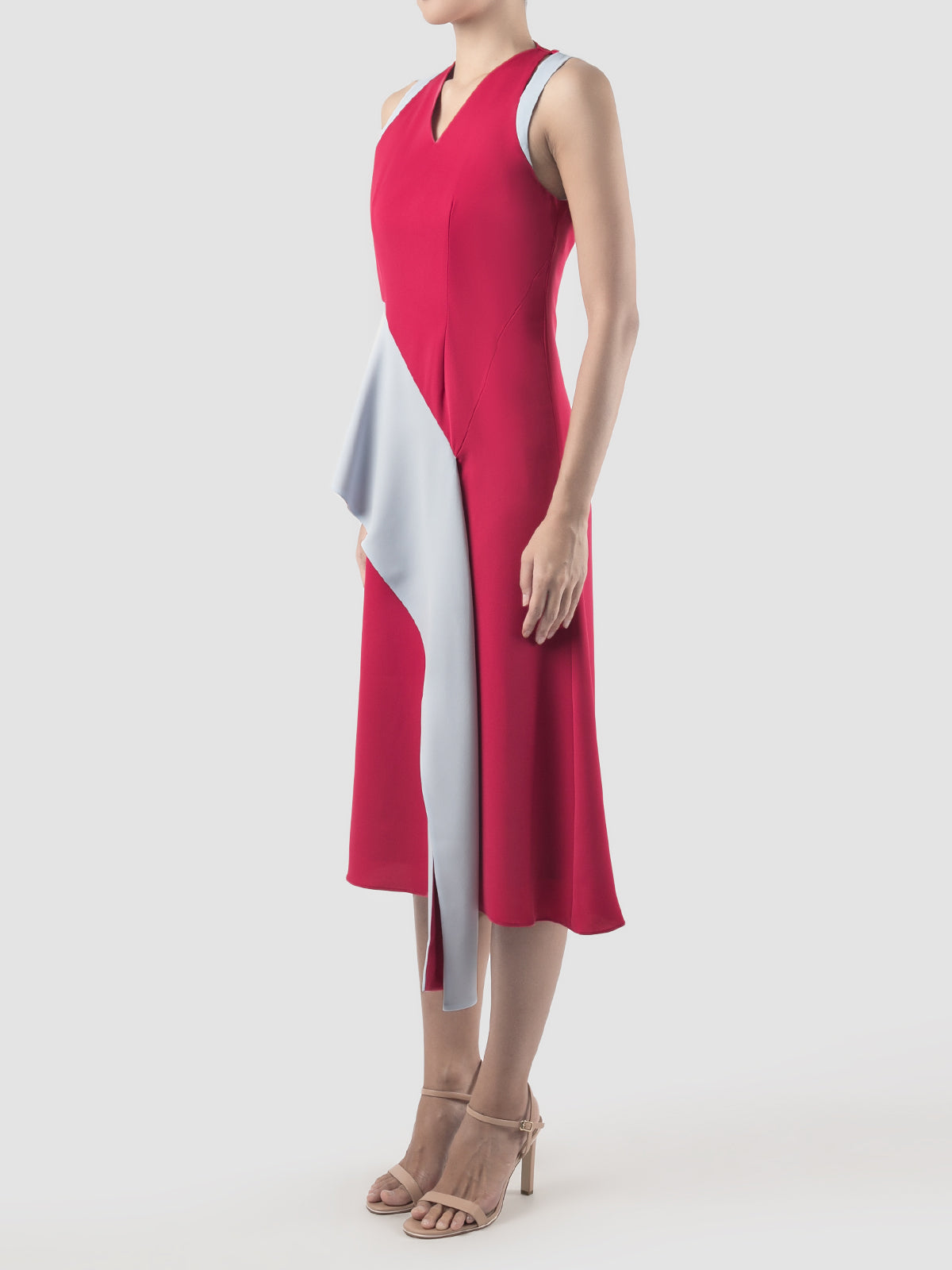 Fuchsia Penta two-toned midi dress