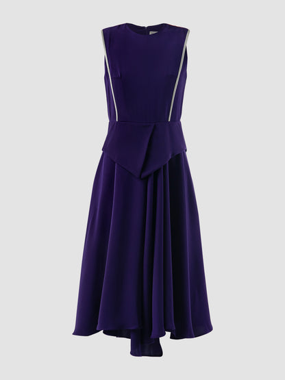 Purple Lou sleeveless midi dress