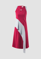 Fuchsia Penta two-toned midi dress