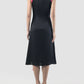 Black Penta tricolored midi dress