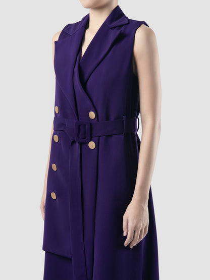 Purple Avy sleeveless coat