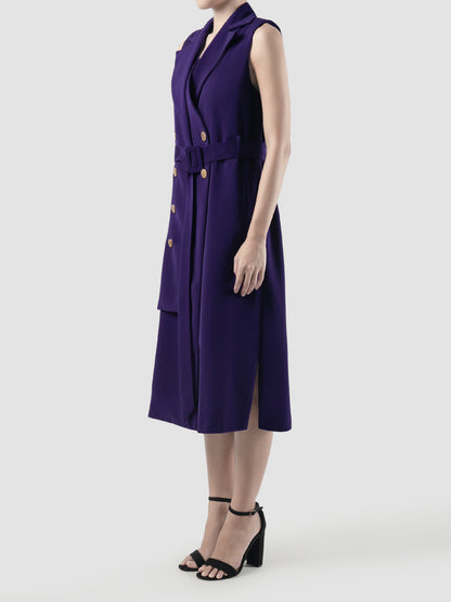 Purple Avy sleeveless coat