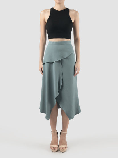 Grey Prism midi skirt