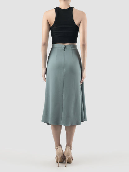 Grey Prism midi skirt