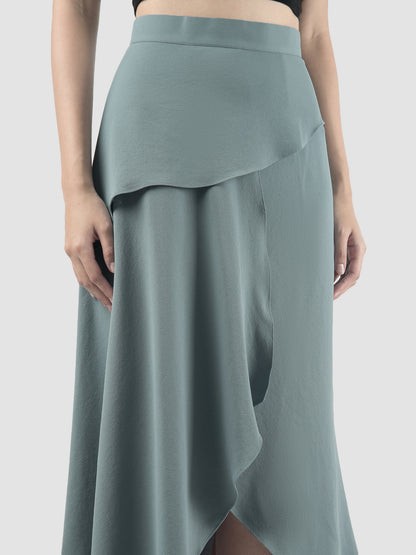 Grey Prism midi skirt