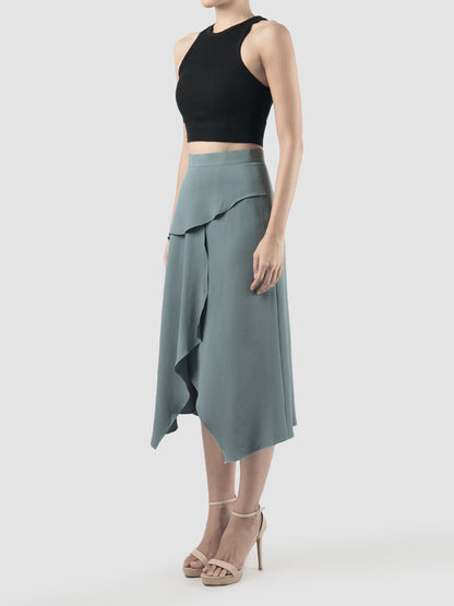 Grey Prism midi skirt