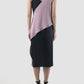 Purple-black Rhombus two-toned midi dress