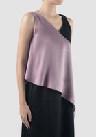 Purple-black Rhombus two-toned midi dress