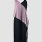 Purple-black Rhombus two-toned midi dress