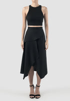 Black Prism midi skirt