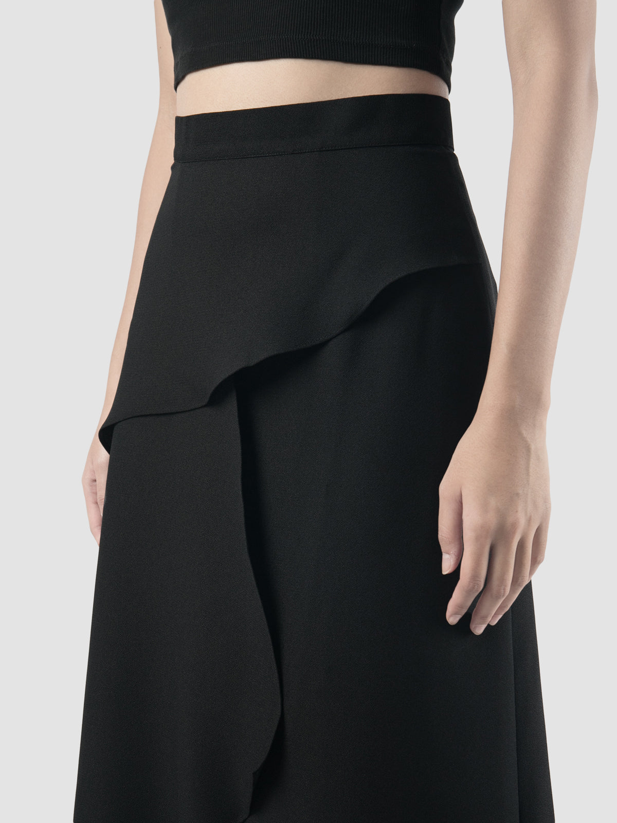 Black Prism midi skirt