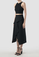 Black Prism midi skirt