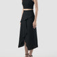 Black Prism midi skirt