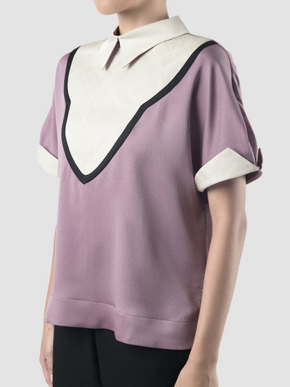 Purple Penta short-sleeved blouse