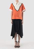 Orange Penta short-sleeved blouse