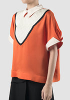 Orange Penta short-sleeved blouse