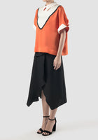 Orange Penta short-sleeved blouse