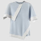 Cuboid Blouse In Light Blue-White