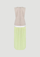 Light beige-neon yellow Mochi dress