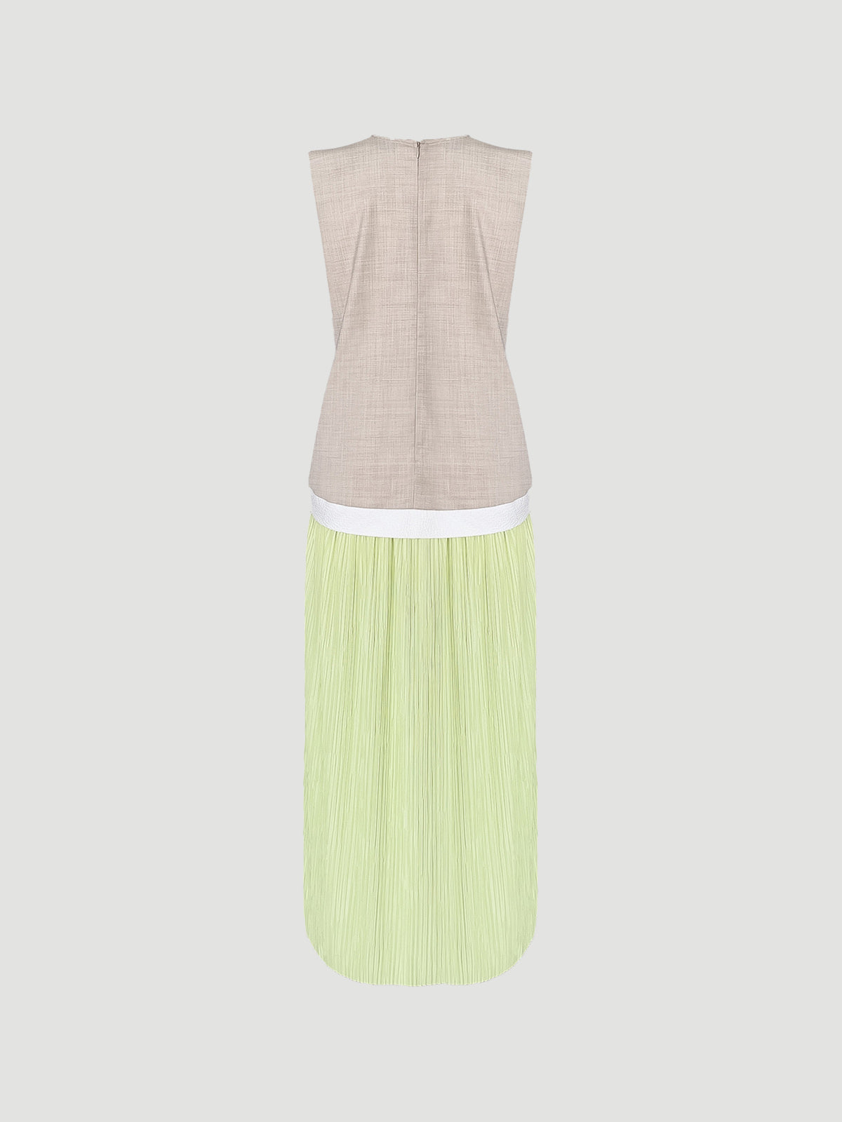 Light beige-neon yellow Mochi dress