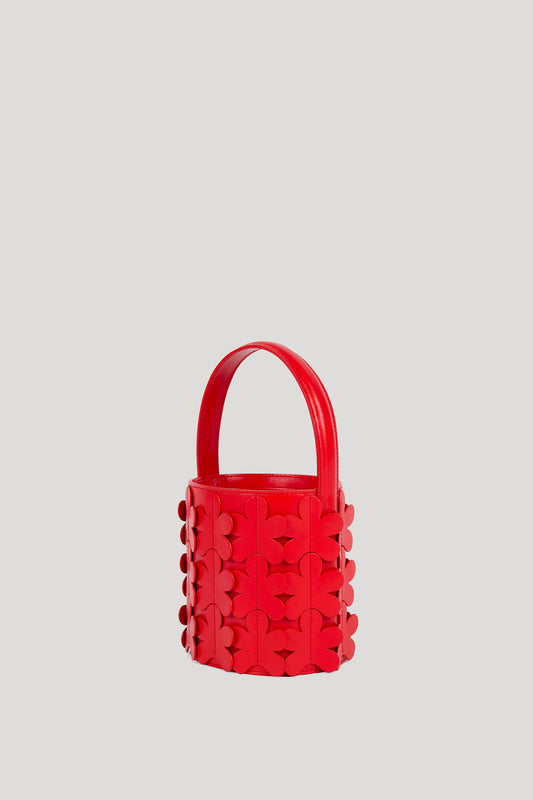 Sangria red Nuit bucket bag