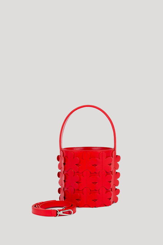 Sangria red Nuit bucket bag