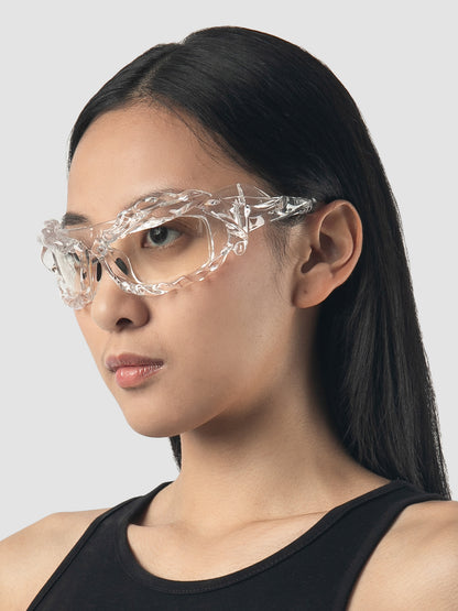 Clear Accessory twisted sunglasses