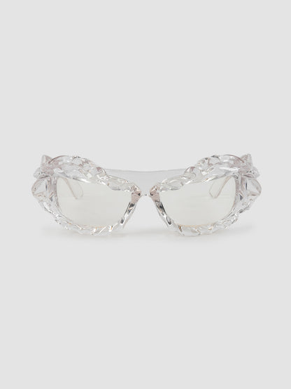 Clear Accessory twisted sunglasses