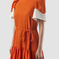 Orange Nautius tiered maxi dress