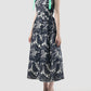 Cantilena Dress In Dark Blue/Fern Green