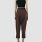 Saddle brown Thorn pleated tapered pants