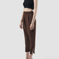 Saddle brown Thorn pleated tapered pants