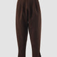 Saddle brown Thorn pleated tapered pants