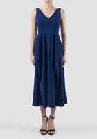 Rhapsody Cerulean blue sleeveless midi dress