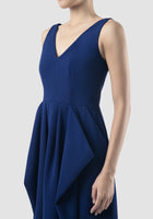 Rhapsody Cerulean blue sleeveless midi dress