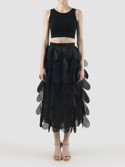 Black Sonore midi skirt