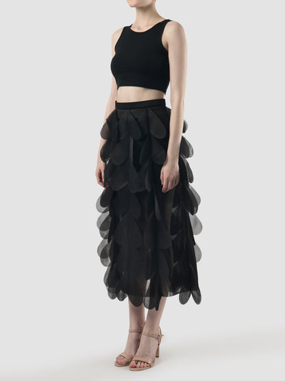 Black Sonore midi skirt