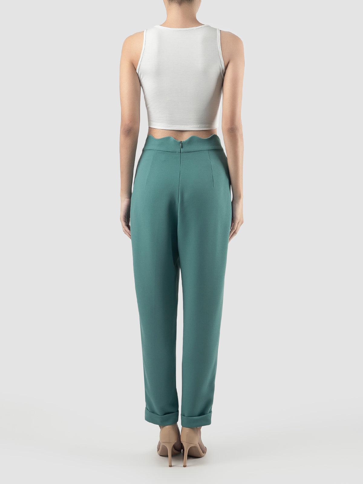 Mineral green Squid tapered pants