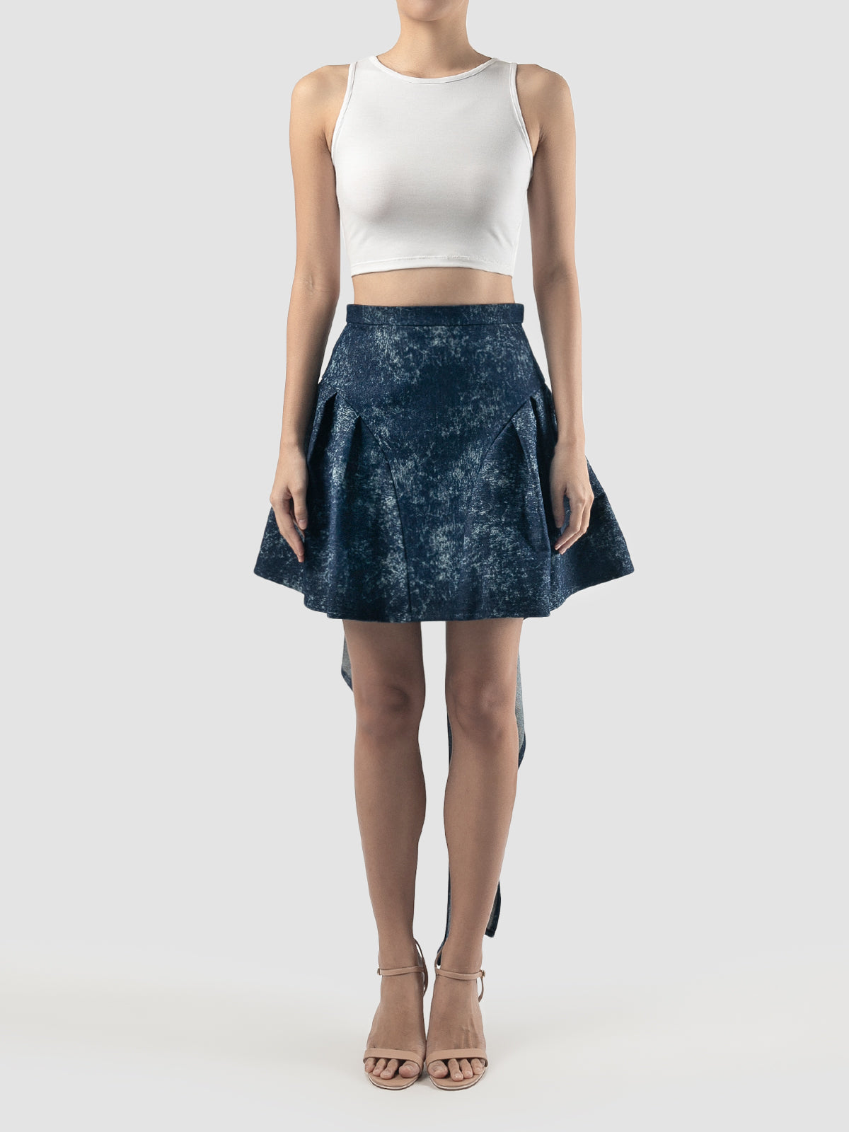 Denim blue Wahoo mini skirt