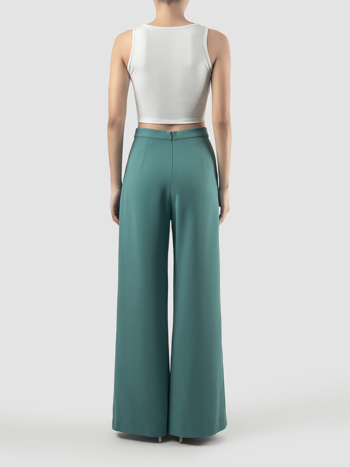 Mineral green Sardine wide pants