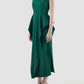 Parsley green crepe Jesamine voluminous midi dress