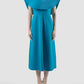 Conductor cyan blue midi-dress